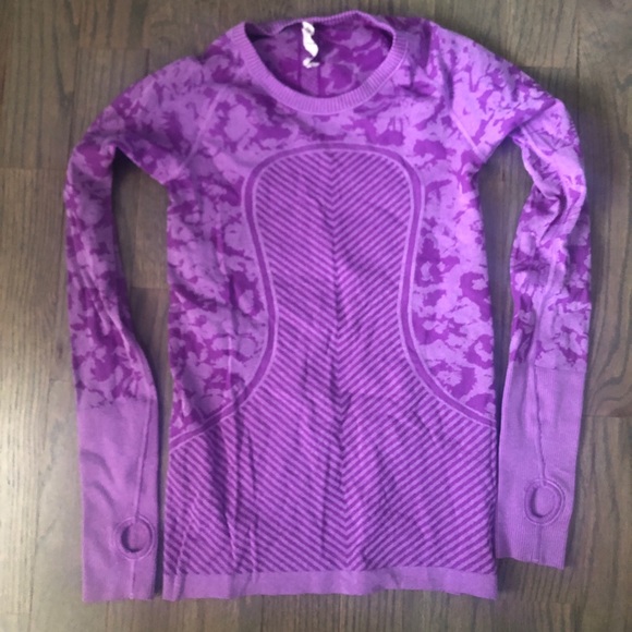lululemon athletica Tops - Never Worn Lululemon Long Sleeve Purple Camo Top